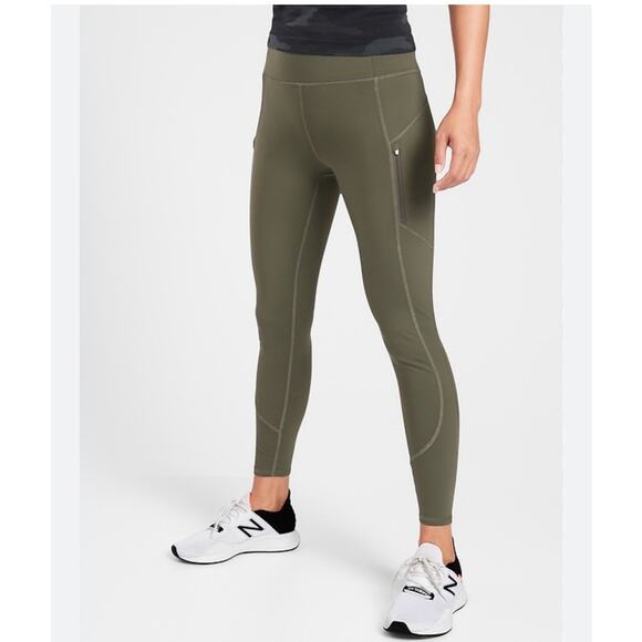 Athleta Women's Pull-On Rainier Leggings Workout Gym Yoga Olive Green Size Small - Picture 1 of 15